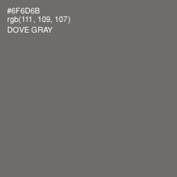 #6F6D6B - Dove Gray Color Image